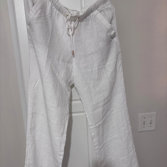 Lilly Pulitzer Brawley Linen Pants Resort White in size S - Picture 1 of 4
